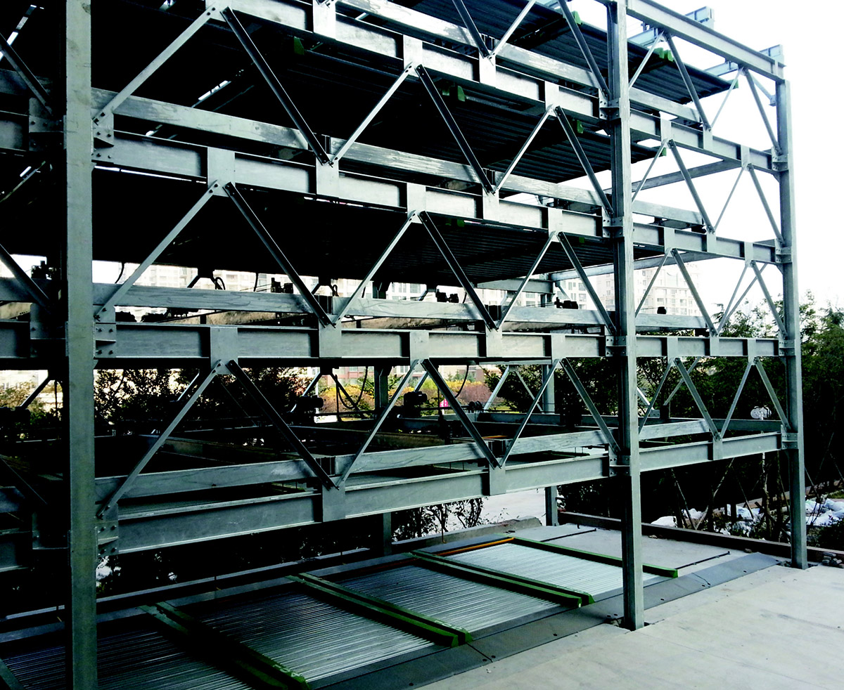 江城机械式停车PSH6六层升降横移机械立体车位