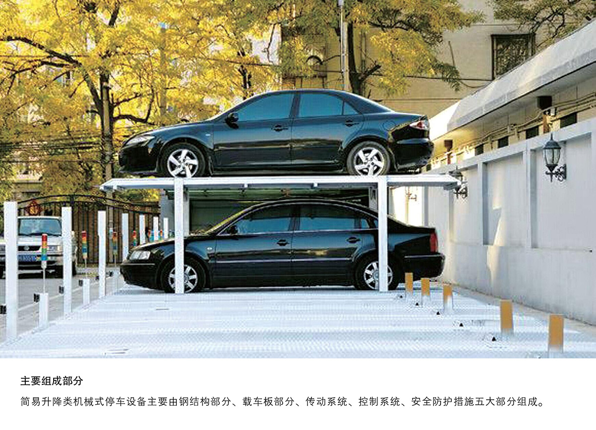 机械式停车PJS2D1二层地坑简易升降立体停车主要组成部分.jpg